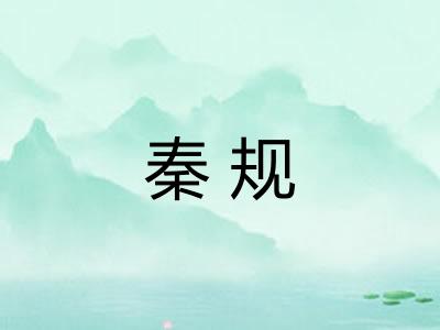 秦规