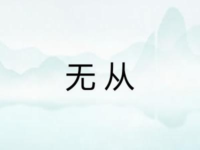 无从