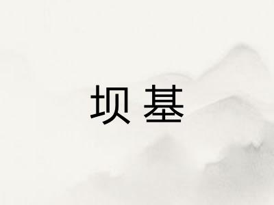 坝基
