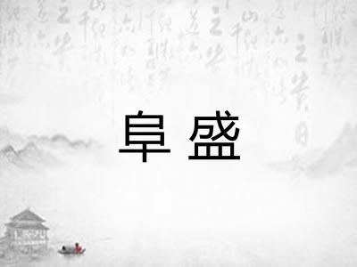 阜盛 阜盛