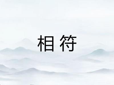 相符 相符