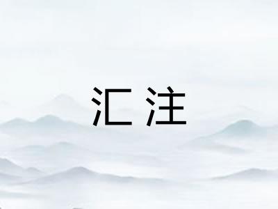 汇注 汇注