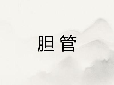 胆管