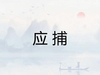 应捕