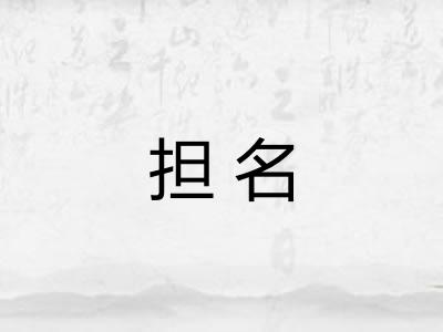 担名