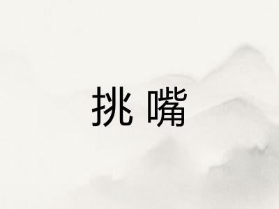 挑嘴