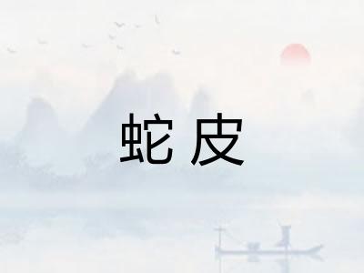 蛇皮