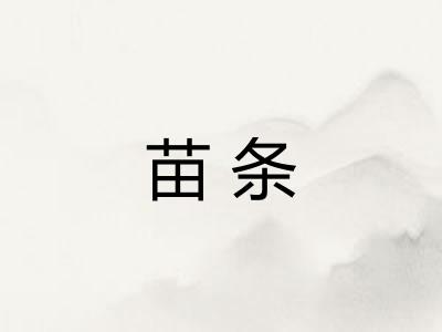 苗条