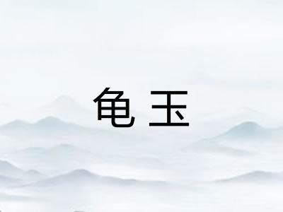 龟玉 龟玉