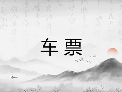 车票