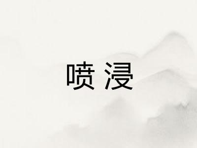 喷浸