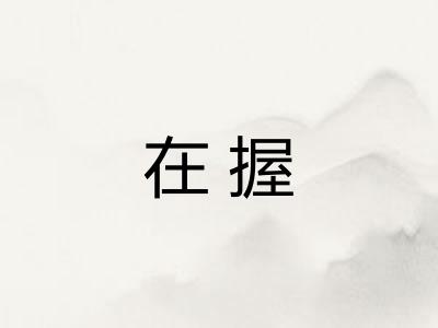 在握 在握