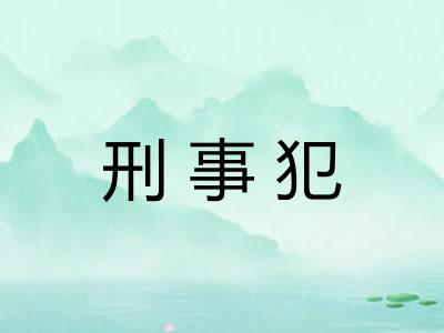 刑事犯