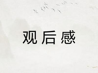 观后感