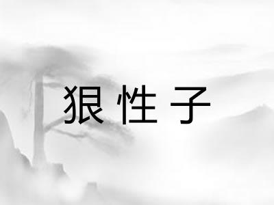 狠性子