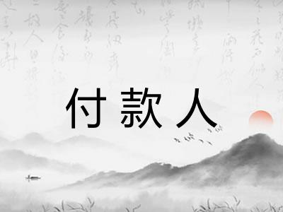 付款人