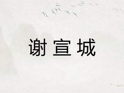 谢宣城 谢宣城