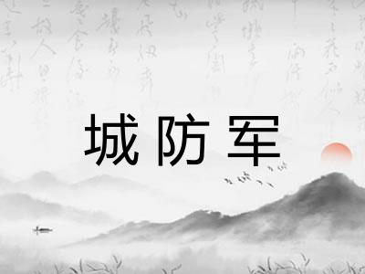 城防军 城防军