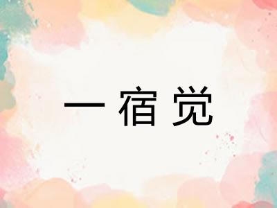 一宿觉
