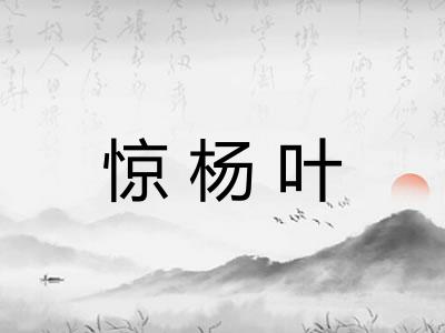 惊杨叶