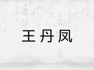 王丹凤