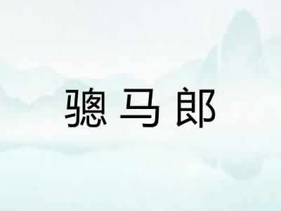 骢马郎 骢马郎