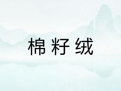 棉籽绒