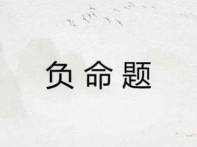 负命题