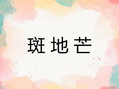 斑地芒