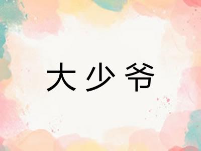 大少爷