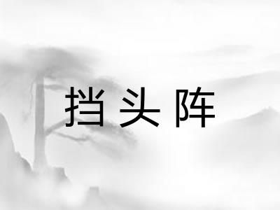 挡头阵