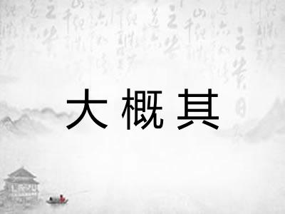 大概其