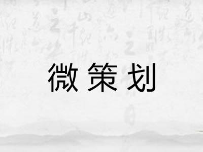 微策划