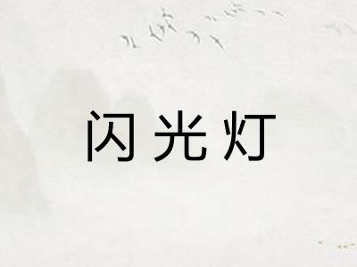 闪光灯