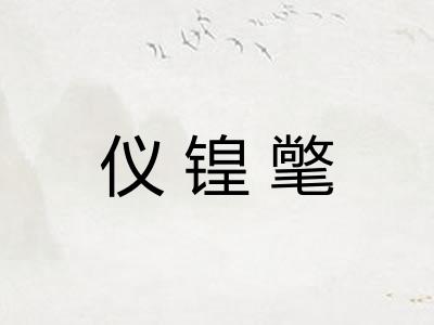 仪锽氅