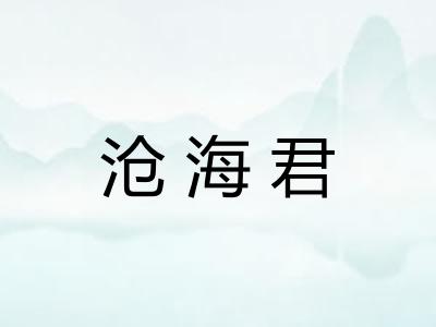 沧海君