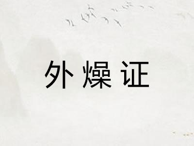 外燥证