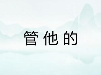 管他的
