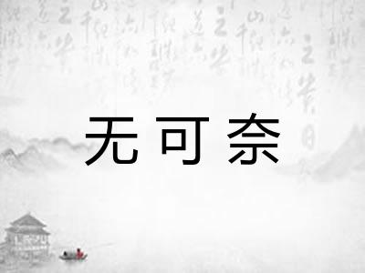 无可奈