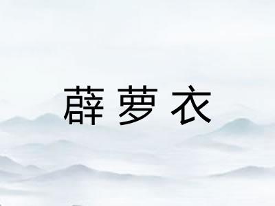 薜萝衣