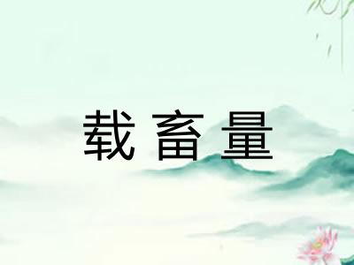 载畜量