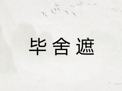 毕舍遮