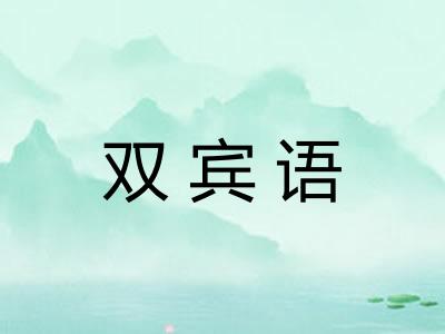 双宾语 双宾语