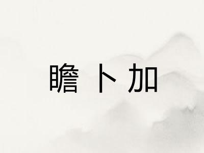瞻卜加