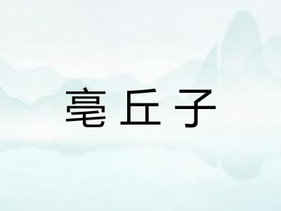 亳丘子