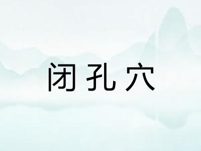 闭孔穴