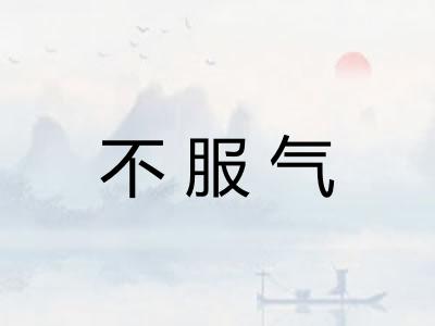 不服气
