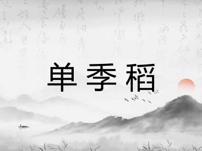 单季稻