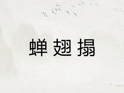 蝉翅搨