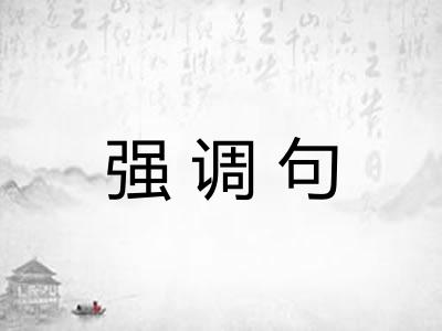 强调句 强调句